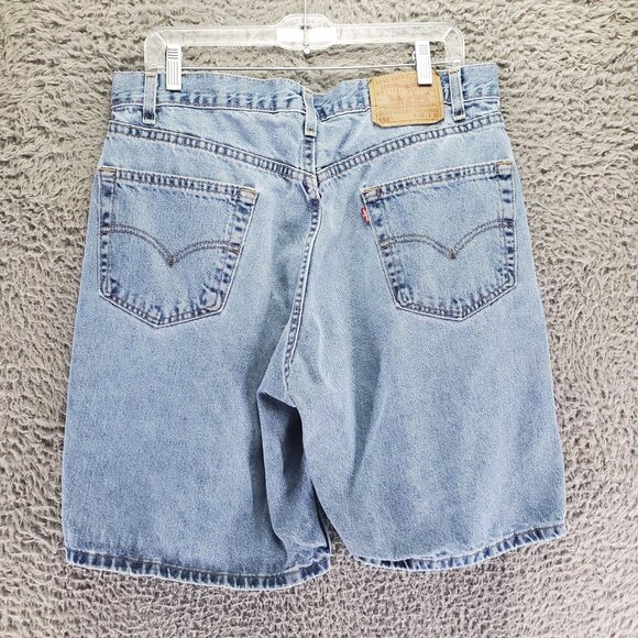 Levis Shorts Mens 36 Blue 550 Relaxed Fit 100% Cotton Denim USA Shorts - Picture 1 of 10